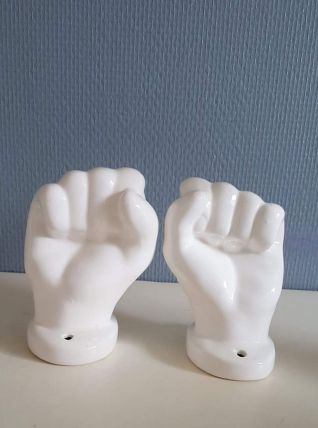mains céramique murales blanches porte-serviettes bougeoirs