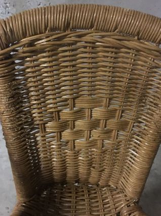 Fauteuil enfant en osier et rotin