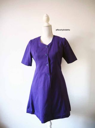 Mini robe violette Mod GoGo Twiggy sixties vintage 60's
