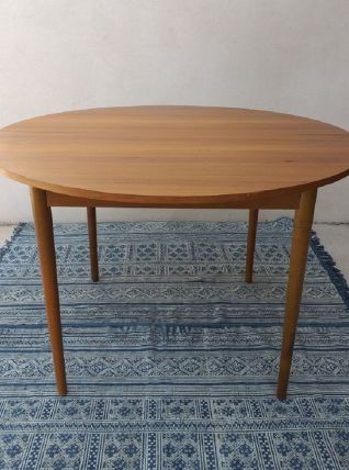 Table à manger ronde scandinave teck années 60