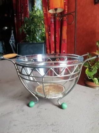 saladier punch cocktails support métal 