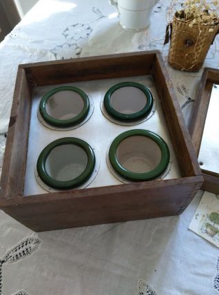 Yaourtière en bois Labana 4 pots, année 1936