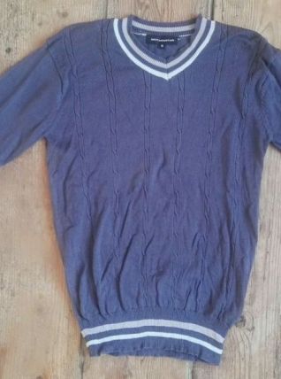 Pull coton bleu gris neuf jamais porté Best Mountain 16 ans