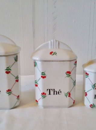 Pots en céramique de la marque torchon à carreaux ensemble d