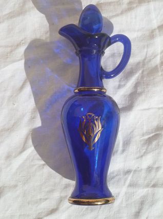 Bouteille , carafe Avon  bleu Cobalt,  vintage