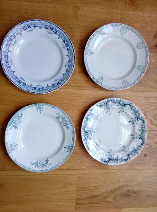  4 assiettes dépareillées