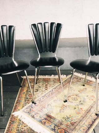 Lot 3 chaises Soudexvinyl 