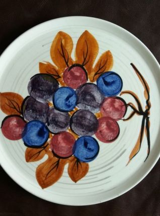 Plat à tarte motif les raisins