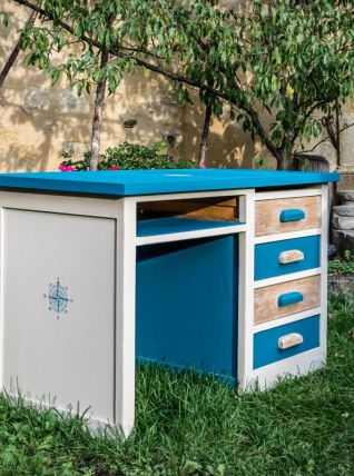 Bureau comptable en chêne