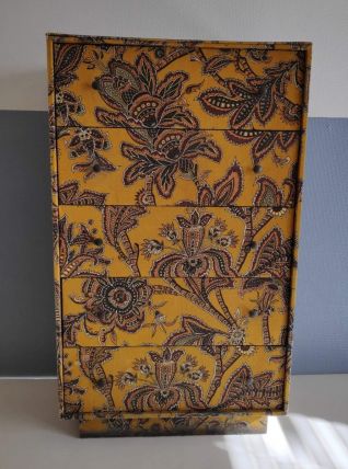 meuble tissu vintage 5 tiroirs entièrement doublés