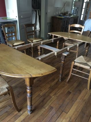 Table en chêne à rallonges 