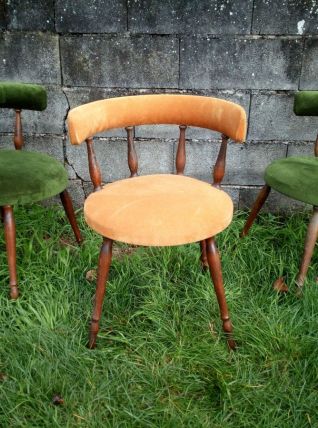 Beaux fauteuils gondole style Helmut Magg retro
