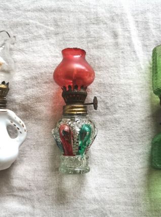 Lot de 3 mini lampes à pétroles identique aux grandes