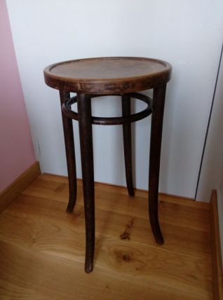 Tabouret haut en bois courbé Kohn