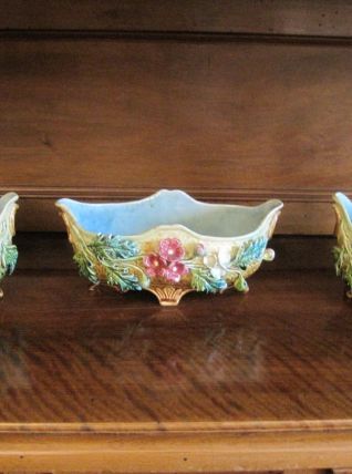 3 jardinières en barbotine Onnaing France.collection   