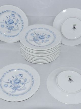 12 assiettes à dessert Lourioux création Ph. Deshoulières