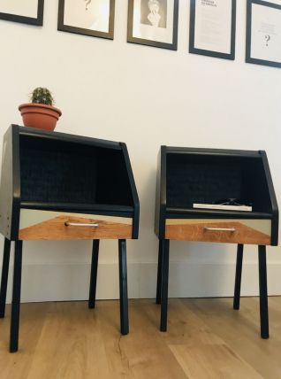 Paire de chevets so vintage