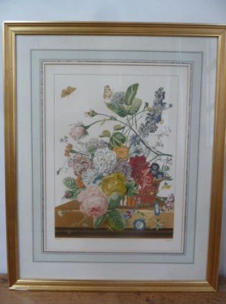 Lithographie "bouquet de fleurs" Antoine Chazal chez Mourlot