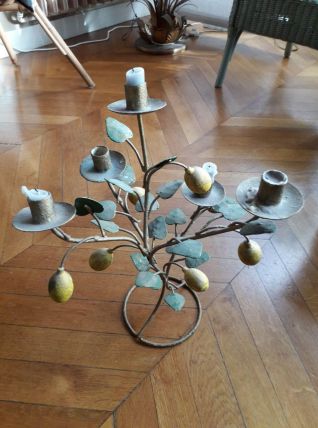 Bougeoir végétal vintage