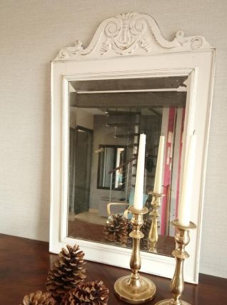 Miroir ancien biseauté relooké 