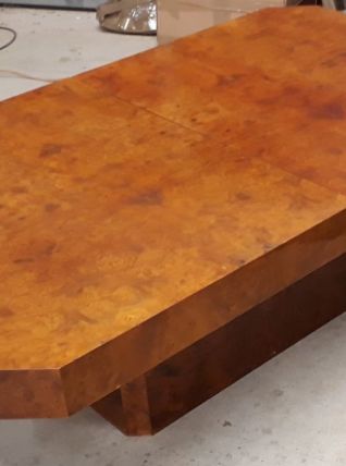 table basse bar a coulisse 1970 en loupe 