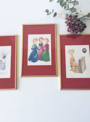 Lot de 3 illustrations enfantines