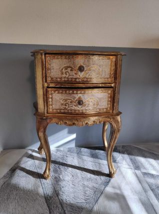 chevet style vénitien du XIXe siècle doré à la feuille d'or