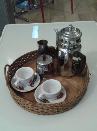 Plateau de service rotin.