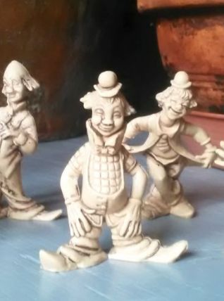 6 figurines clown - Made in Hong Kong - Années 70