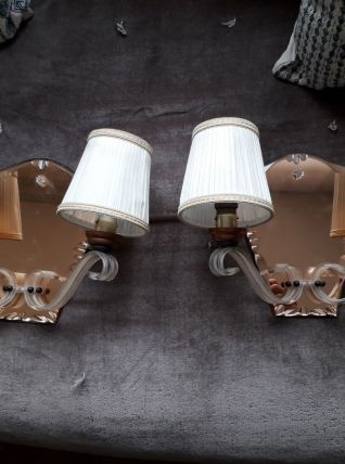 1 lot de 2 appliques vintage années 50