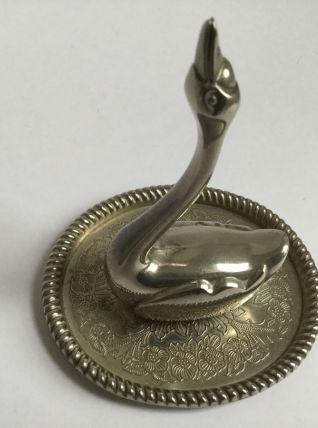 Porte bijoux en métal argenté