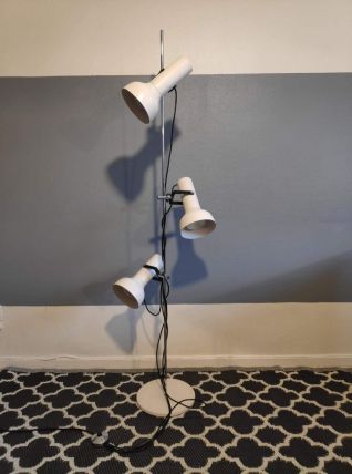lampadaire style Monix blanc, 3 spots