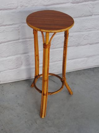 Sellette en rotin vintage 1970