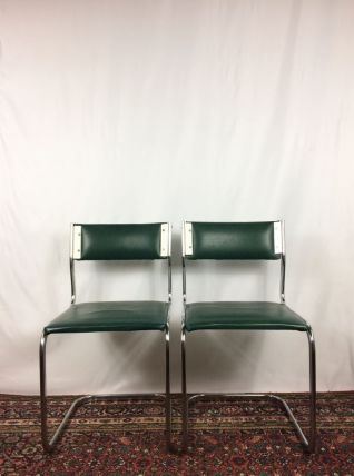 Paire de chaises "cantilever" vintage