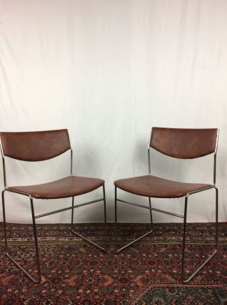 Paire de chaises vintage