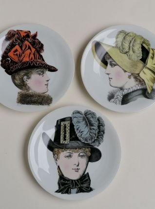 Assiettes sérigraphiées belle époque