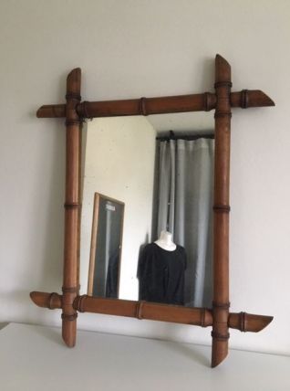 Miroir vintage  bambou