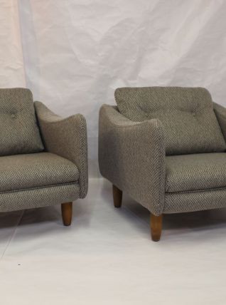 Paire de fauteuils de Michel Mortier 1960 Steiner France 196