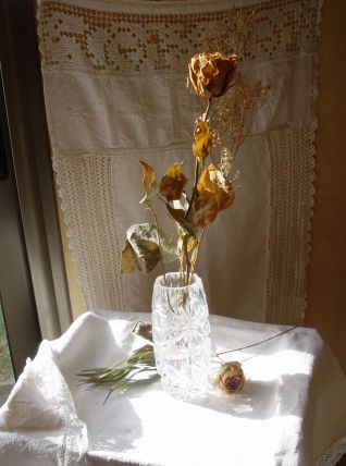 Vase en cristal taillé