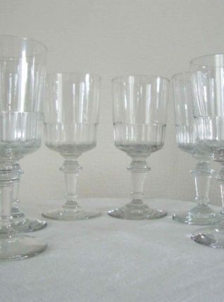 Set 6 petits verres cristal coloré
