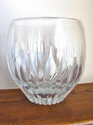 Vase coupe en cristal taillé