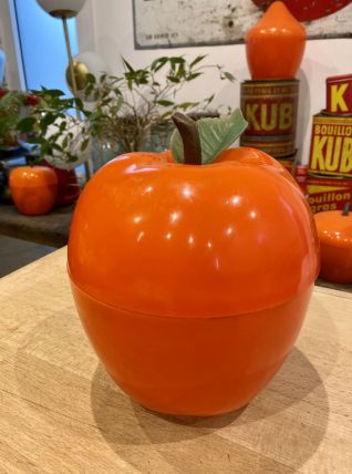 Seau à glaçons pomme orange vintage