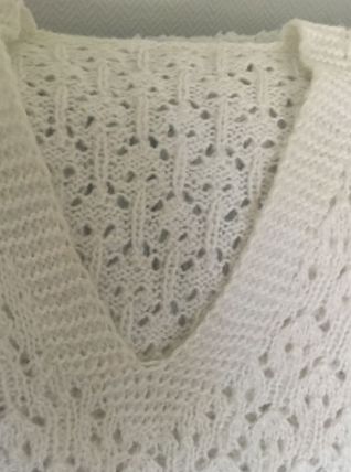 Gilet en laine blanche