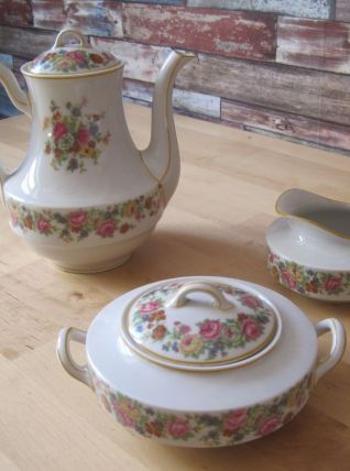 cafetière crémier sucrier art déco 1930 en limoges 