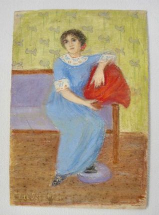 Tableau portrait jeune femme 1930