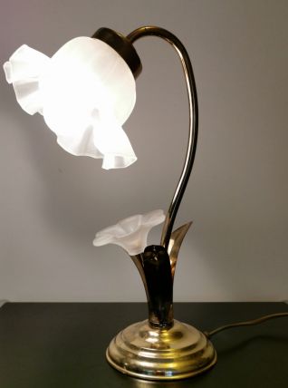 Lampe art déco en fleur 