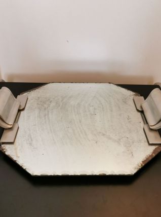 Plateau miroir art déco biseauté 
