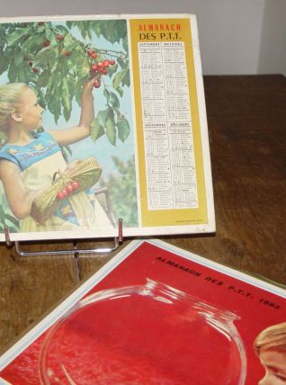 Lot de 2 almanachs PTT, 1963 / 1965 Thème enfants &amp; animaux