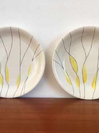 2 Plats Salins France vintage années 50