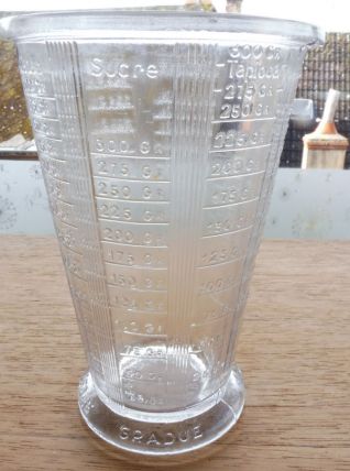 Verre mesureur ancien épais MOUGIN